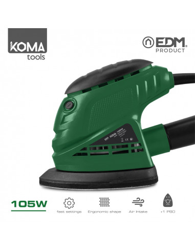 Lijadora tipo mouse 105w 14,1x14,5cm koma tools